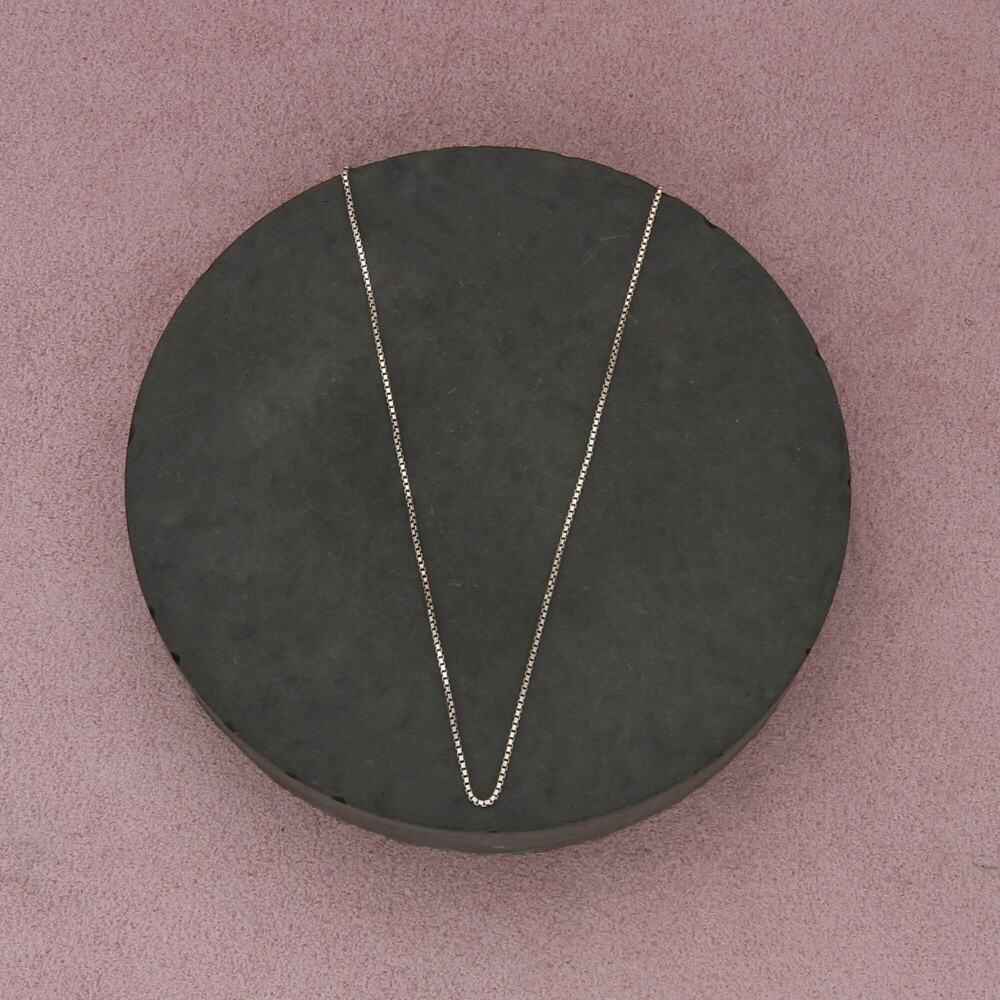 sterling silver italy 1mm box chain necklace size 19in